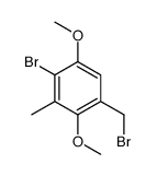 4-bromo-1-(bromomethyl)-2,5-dimethoxy-3-methylbenzene结构式