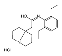 N-(2,6-diethylphenyl)-2-(1,2,3,5,6,7-hexahydropyrrolizin-8-yl)acetamide,hydrochloride Structure