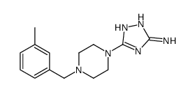 3-[4-[(3-methylphenyl)methyl]piperazin-1-yl]-1H-1,2,4-triazol-5-amine Structure