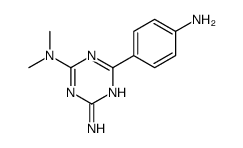 6-(4-aminophenyl)-2-N,2-N-dimethyl-1,3,5-triazine-2,4-diamine结构式