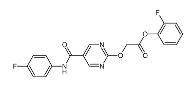 [5-(4-Fluorophenylcarbamoyl)pyrimidin-2-yloxy]acetic acid 2-fluorophenyl ester Structure