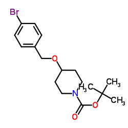 tert-Butyl 4-((4-bromobenzyl)oxy)piperidine-1-carboxylate structure