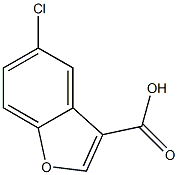 5-氯-1-苯并呋喃-3-羧酸结构式