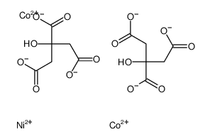 dicobalt(2+) nickel(2+) bis[2-hydroxypropane-1,2,3-tricarboxylate]结构式