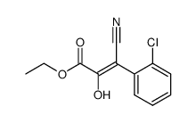 2-Chlor-α-hydroxy-β-cyan-zimtsaeure-ethylester结构式