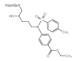 Benzoic acid,4-[(5-azido-4-hydroxypentyl)[(4-methylphenyl)sulfonyl]amino]-, ethyl ester Structure