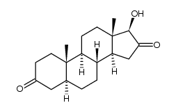 17β-hydroxy-5α-androstane-3,16-dione Structure