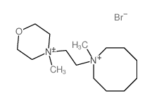 Azocinium,octahydro-1-methyl-1-[2-(4-methylmorpholinium-4-yl)ethyl]-, bromide (1:2)结构式