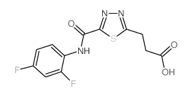 3-(5-{[(2,4-Difluorophenyl)amino]carbonyl}-1,3,4-thiadiazol-2-yl)propanoic acid picture