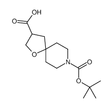 8-(tert-Butoxycarbonyl)-1-oxa-8-azaspiro[4.5]decane-3-carboxylic acid Structure