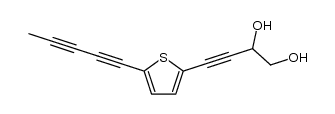 2-(3,4-dihydroxybut-1-yn-1-yl)-5-(penta-1,3-diyn-1-yl)thiophene Structure