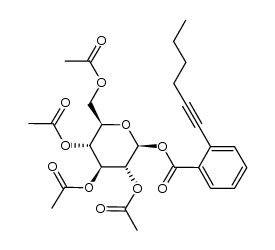 2,3,4,6-tetra-O-acetyl-β-D-glucopyranosyl ortho-hexynylbenzoate结构式