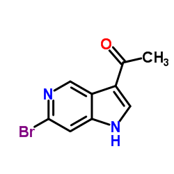 3-Acetyl-6-broMo-5-azaindole Structure