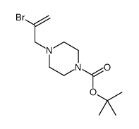 2-Methyl-2-propanyl 4-(2-bromo-2-propen-1-yl)-1-piperazinecarboxy late structure