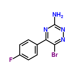 6-Bromo-5-(4-fluorophenyl)-1,2,4-triazin-3-amine structure