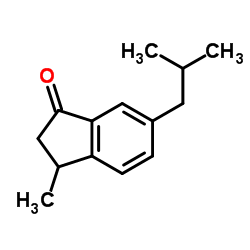 6-Isobutyl-3-methyl-1-indanone structure