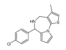 5,6-Dihydro-6-(4-chlorophenyl)-3-methyl-4H-pyrrolo(1,2-a)thieno(3,2-f)(1,4)diazepine Structure