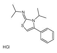 Thiazolium,3-isopropyl-2-(isopropylamino)-4-phenyl,chloride结构式