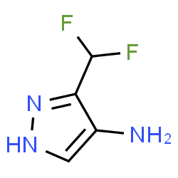 3-(Difluoromethyl)-1H-pyrazol-4-amine结构式