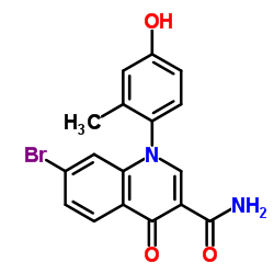 7-Bromo-1-(4-hydroxy-2-methylphenyl)-4-oxo-1,4-dihydro-3-quinolinecarboxamide结构式