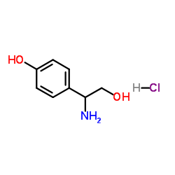 4-(1-Amino-2-hydroxyethyl)phenol hydrochloride structure