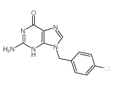 6H-Purin-6-one,2-amino-9-[(4-chlorophenyl)methyl]-1,9-dihydro-结构式