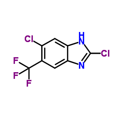 2,5-Dichloro-6-(trifluoromethyl)-1H-benzimidazole结构式