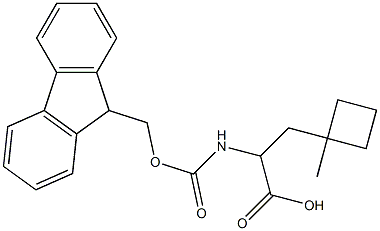 2-({[(9H-芴-9-基)甲氧基]羰基}氨基)-3-(1-甲基环丁基)丙酸结构式