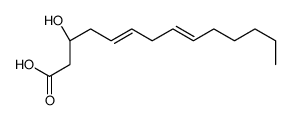 (3R)-3-hydroxytetradeca-5,8-dienoic acid Structure