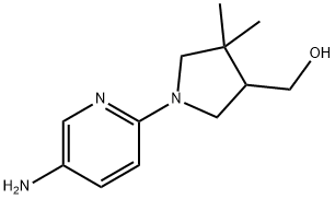 (1-(5-aminopyridin-2-yl)-4,4-dimethylpyrrolidin-3-yl)methanol structure