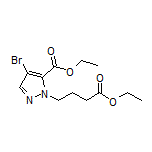 4-溴-1-(4-乙氧基-4-氧代丁基)-1H-吡唑-5-甲酸乙酯结构式