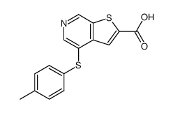 4-(p-tolylthio)thieno[2,3-c]pyridine-2-carboxylic acid结构式