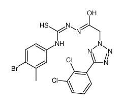 1-(4-bromo-3-methylphenyl)-3-[[2-[5-(2,3-dichlorophenyl)tetrazol-2-yl]acetyl]amino]thiourea结构式