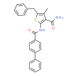 5-Benzyl-2-[(4-biphenylylcarbonyl)amino]-4-methyl-3-thiophenecarboxamide picture