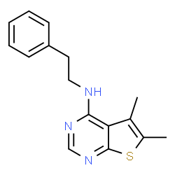 5,6-dimethyl-N-phenethylthieno[2,3-d]pyrimidin-4-amine结构式