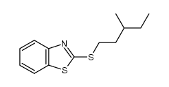 (+/-)-5-(3-Methylpentyl)-2-mercaptobenzothiazole结构式