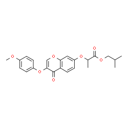 Isobutyl 2-{[3-(4-methoxyphenoxy)-4-oxo-4H-chromen-7-yl]oxy}propanoate picture