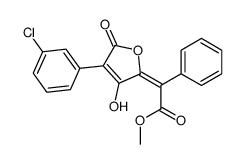 methyl (2Z)-2-[4-(3-chlorophenyl)-3-hydroxy-5-oxofuran-2-ylidene]-2-phenylacetate Structure