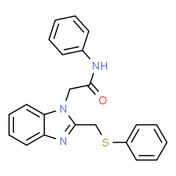 N-PHENYL-2-(2-[(PHENYLSULFANYL)METHYL]-1H-1,3-BENZIMIDAZOL-1-YL)ACETAMIDE structure