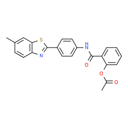 2-({[4-(6-methyl-1,3-benzothiazol-2-yl)phenyl]amino}carbonyl)phenyl acetate结构式