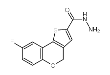 8-FLUORO-4H-(1)-BENZOPYRANO(4 3-B)THIOP& Structure