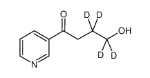 3,3,4,4-tetradeuterio-4-hydroxy-1-pyridin-3-ylbutan-1-one structure