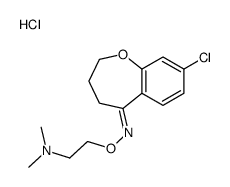 2-[(E)-(8-chloro-3,4-dihydro-2H-1-benzoxepin-5-ylidene)amino]oxyethyl-dimethylazanium,chloride Structure