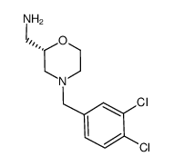 ({(2S)-4-[(3,4-dichlorophenyl)methyl]-2-morpholinyl}methyl)amine Structure