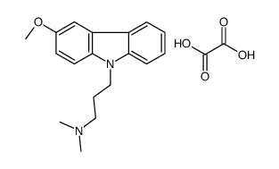 2-hydroxy-2-oxoacetate,3-(3-methoxycarbazol-9-yl)propyl-dimethylazanium结构式