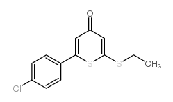 2-(4-CHLORO-PHENYL)-6-ETHYLSULFANYLTHIOPYRAN-4-ONE Structure