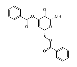 (2Ξ,6S)-4-benzoyloxy-6-benzoyloximethyl-2-chloro-6H-pyran-3-one结构式