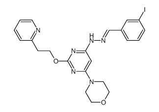 N-(3-iodo-benzylidene)-N'-[6-morpholin-4-yl-2-(2-pyridin-2-yl-ethoxy)-pyrimidin-4-yl]-hydrazine结构式