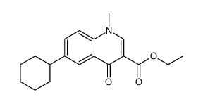 6-Cyclohexyl-1-methyl-4-oxo-1,4-dihydro-quinoline-3-carboxylic acid ethyl ester Structure