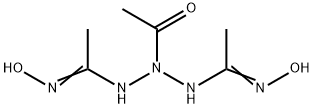 2-Acetyl-1,3-bis[1-(hydroxyimino)ethyl]triazane Structure